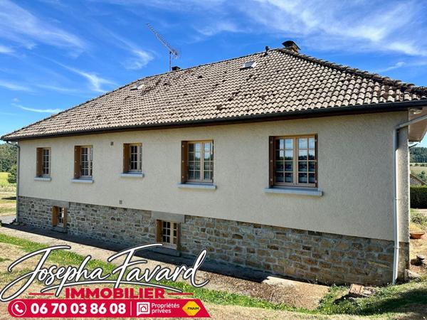 Esprit ferme sur 6,3 ha : 3 bâtiments agricoles de 425 m² et maison de 134 m² sur sous-sol