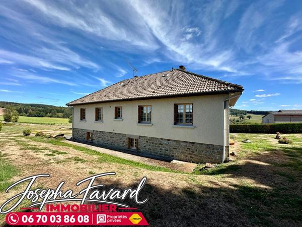 Esprit ferme sur 6,3 ha : 3 bâtiments agricoles de 425 m² et maison de 134 m² sur sous-sol