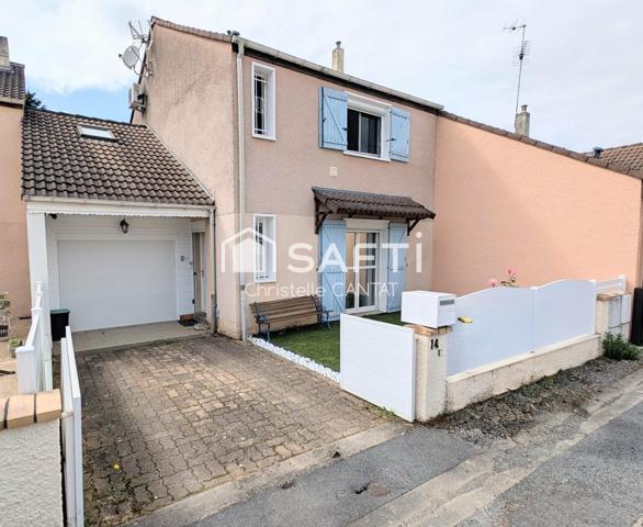 Maison 3 chambres, terrain et garage.
