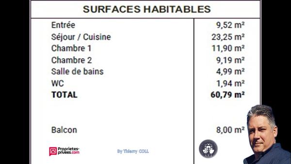 APPARTEMENT T3 RILLIEUX LA PAPE DE 60.79 m2 deuxième étage