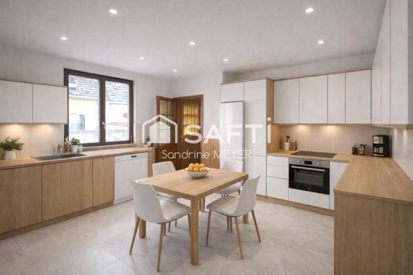 Maison 121m², 4 chambres, bureau, sous-sol, garage