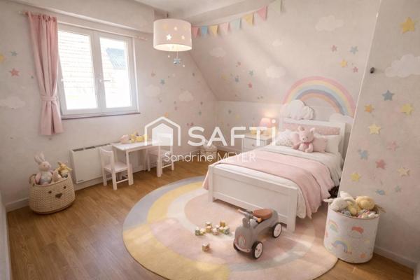 Maison 121m², 4 chambres, bureau, sous-sol, garage