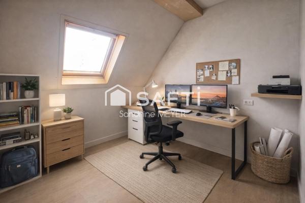 Maison 121m², 4 chambres, bureau, sous-sol, garage
