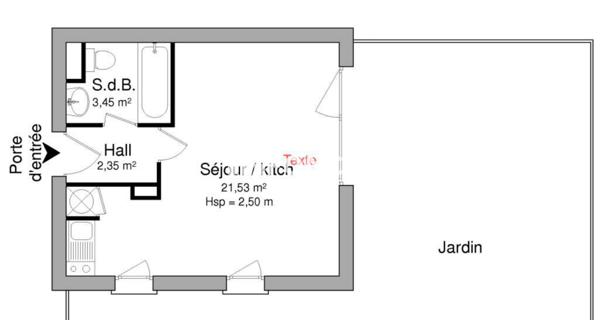 À vendre Studio 28 m² - Montreuil 93100