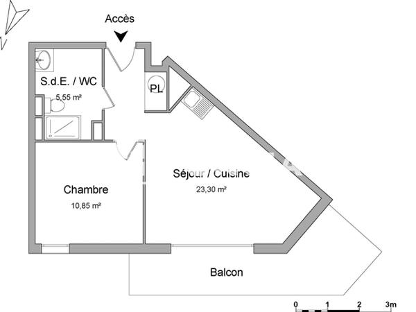 Location Appartement 2 pièces 39.7 m² - 15 BOULEVARD MARCEL CRISTOL Marseille 13012