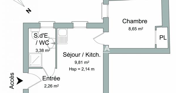 Location Appartement 2 pièces 24.1 m² - Paris 75004