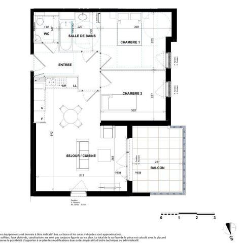 Appartement à vendre 3 pièces 63 m² Antibes