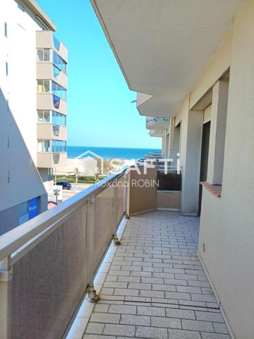 F3, 2 chambres avec balcon et vue mer latérale !