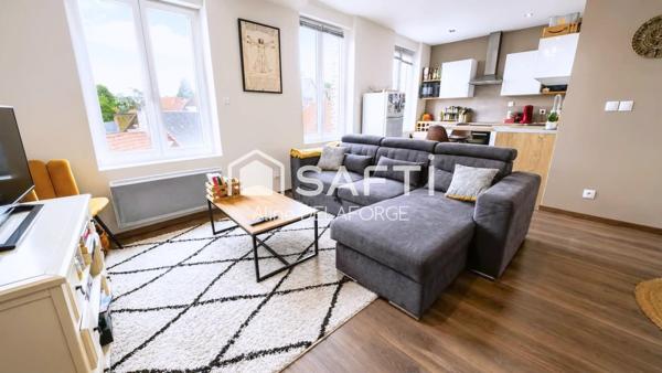 Appartement T2 de 50 m² – Centre d'Aubigny-en-Artois – Parking privé