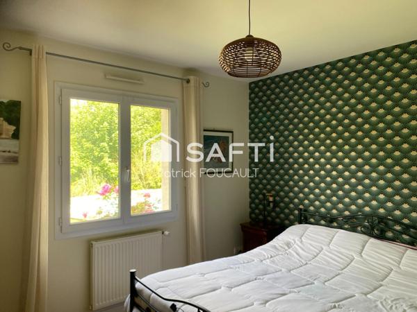 Maison de plain-pied, piscine + terrasse couverte