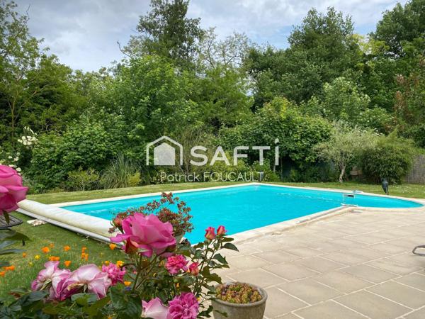 Maison de plain-pied, piscine + terrasse couverte