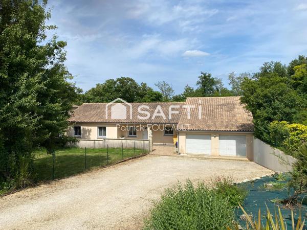 Maison de plain-pied, piscine + terrasse couverte