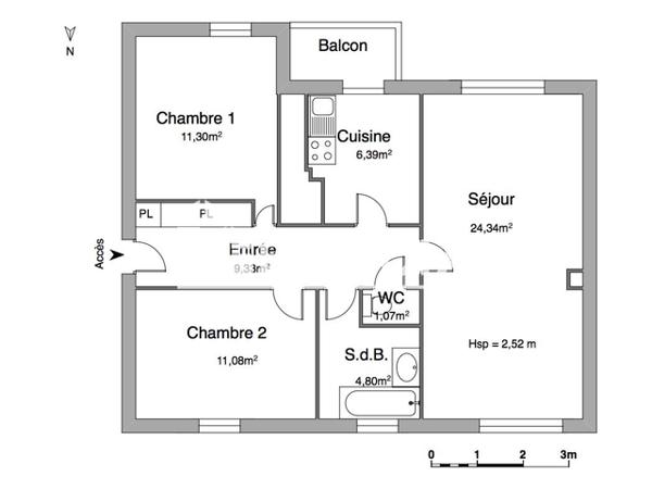 Location Appartement 4 pièces 68.31 m² - 66A RUE SAINT PIERRE Metz 57000
