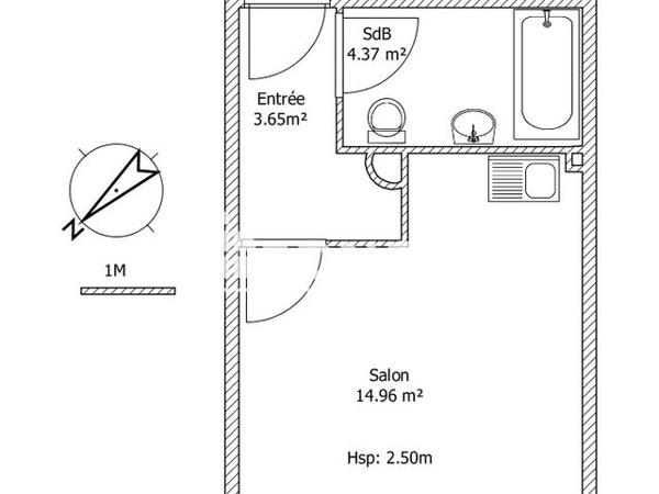 Location Studio 22.98 m² - 112-116 RUE ARAGO Loos 59120