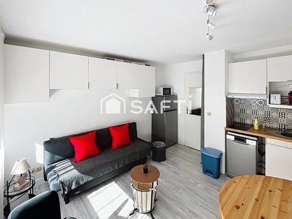 Joli studio au RDC avec balcon/terrasse