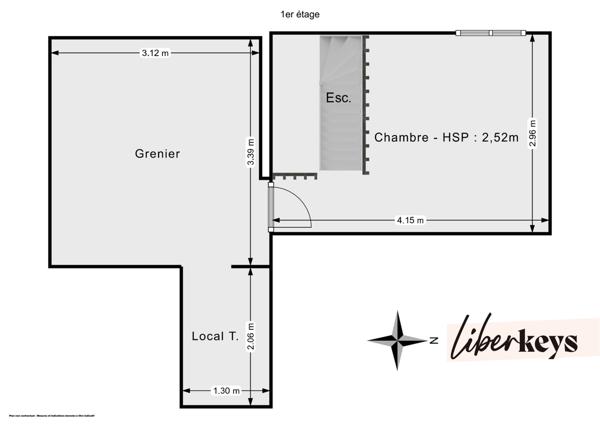 Beau Duplex T3 de 50m² - 5e et dernier étage - Vue dégagée - ST JUST 