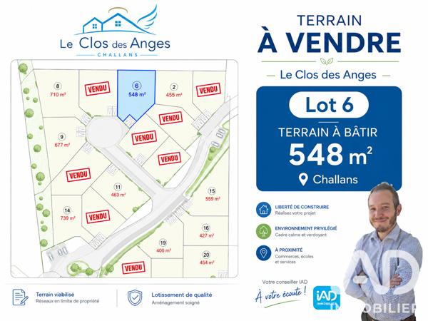 Terrain à vendre 548 m² Challans