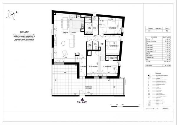 Appartement à vendre 5 pièces 109,98 m² La Rochelle