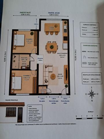 ECHILLAIS - Plateau de 65 m²  environ à réhabiliter - jardin de 230 m²