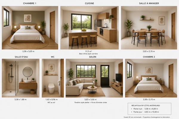 ECHILLAIS - Plateau de 65 m²  environ à réhabiliter - jardin de 230 m²