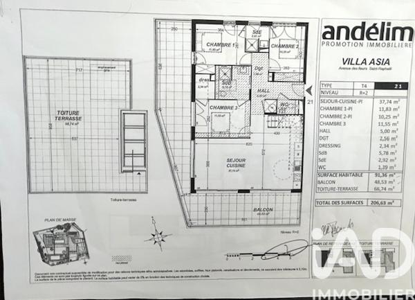 Appartement à vendre 4 pièces 91 m² Saint-Raphaël