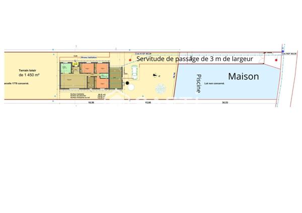 Terrain de 2 647m²-700m² constructible-vue dégagée
