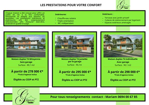 Maison jumelée par le garage