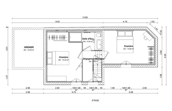Vente                                                      Maison de village
                        
                                         77 m2                     à Saint-Martin-la-Pallu