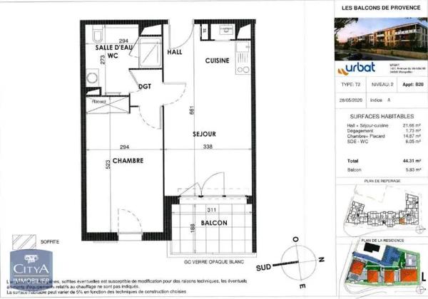 Appartement à louer 2 pièces 44.31m² Draguignan (83300)