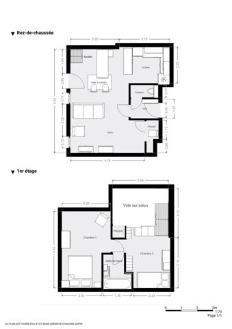Duplex sud-est sans vis-à-vis, 15 min gare