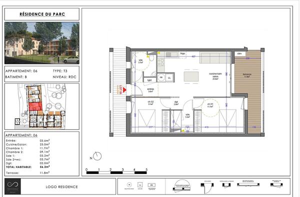 LA FRANQUI - APPARTEMENT T3 AVEC TERRASSE ET PLACE DE STATIONNEMENT