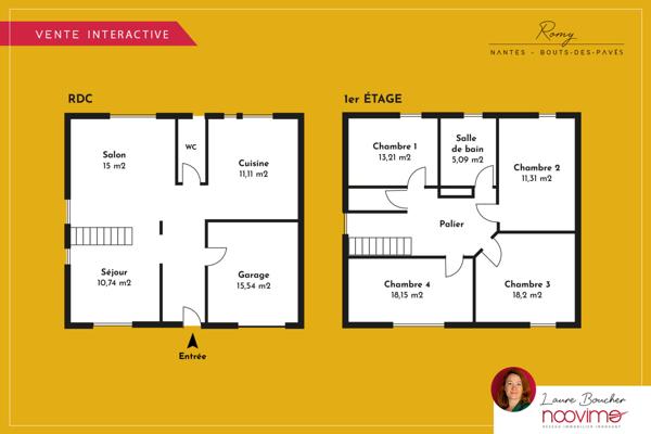 Nantes - Orvault Maison 4 chambres 115m² avec garage