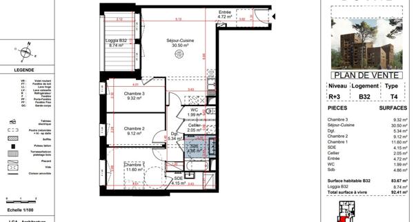 T4 à vendre Quartier Belle Beille à ANGERS - En livraison prochainement