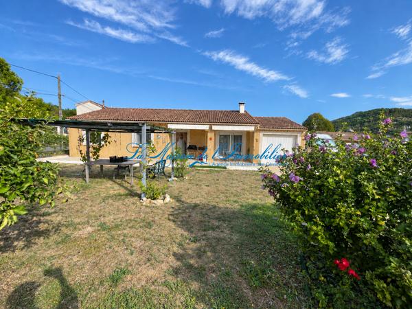 Robiac maison de type F4 avec garage sur 907m2 de terrain accès camping car facile