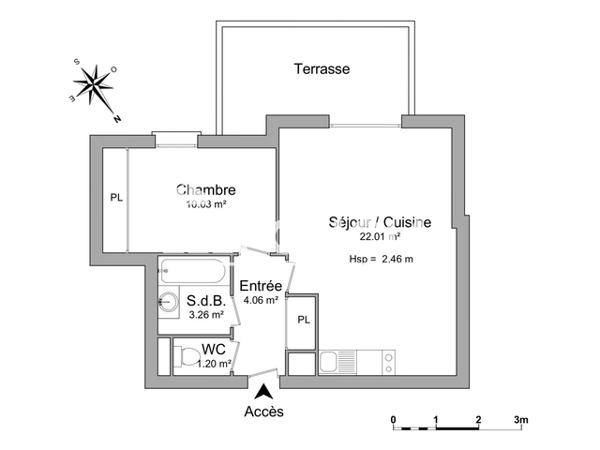 Location Appartement 2 pièces 40.56 m² - 889 ROUTE DE MONTBARTIER Montech 82700