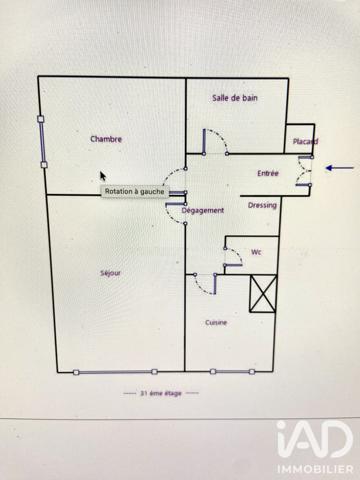 Appartement à vendre 2 pièces 46 m² Paris 13