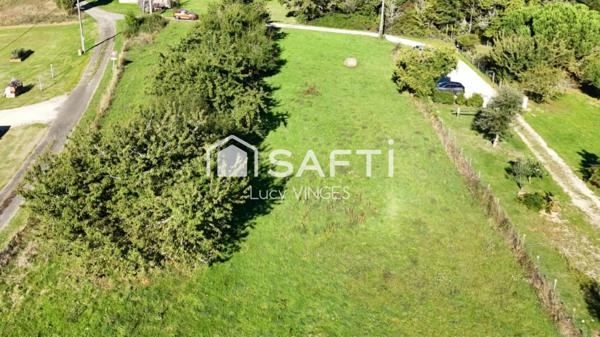Beau Terrain à bâtir, plat avec vue dégagée