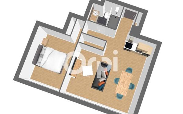 Appartement à vendre    2 pièces • 45,70 m2 Paris 15