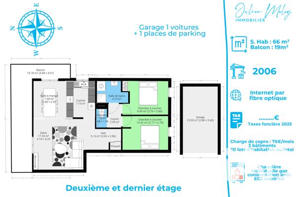 Appartement à vendre 3 pièces 66 m² Belfort