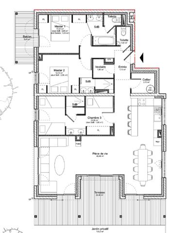 Haute Savoie (74), à vendre SAMOENS - Domaine skiable Grand-Massif - Appartement T4 102,85m²