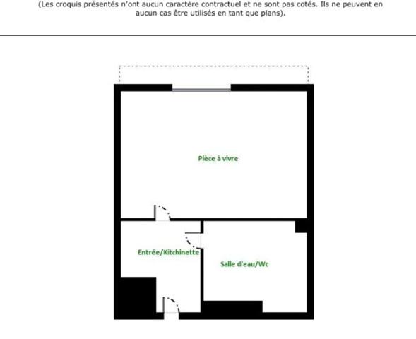 Appartement Paris 1 pièce 14.86 m2 avec balconnet