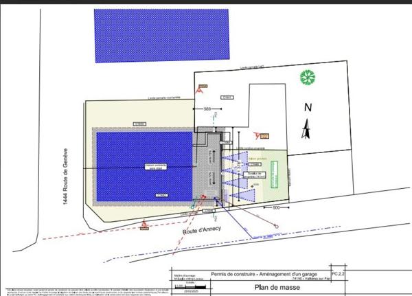 A Vallières-sur-Fier, Permis accepté pour création de Deux appartements (dont 1 duplex) avec 4 places de parking privatives.es