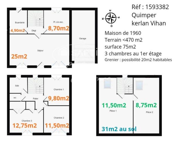 Maison proche piscine, lycées, écoles