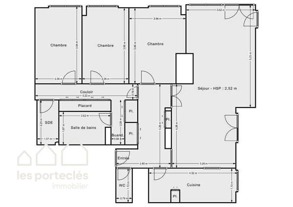 T5, 91 m², dans résidence familiale avec Parc et Tennis