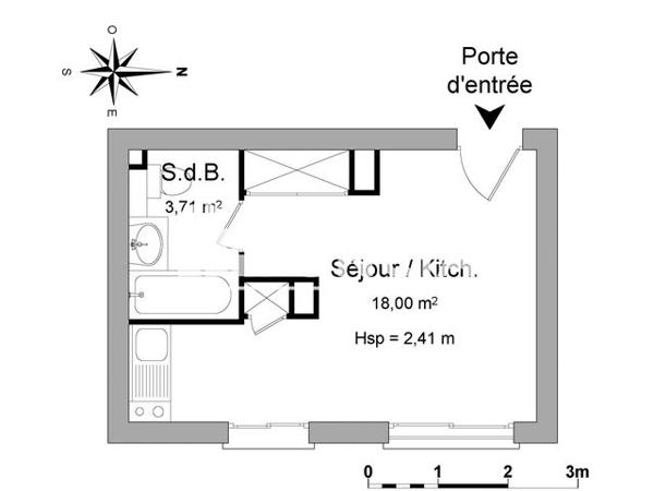 Location Studio 21.7 m² - 13 CALE L'ABREUVOIR Mont De Marsan 40000