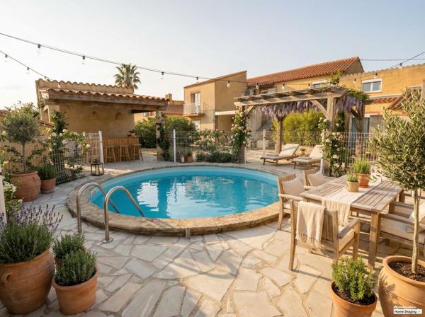 Sainte-Marie de la Mer Environnement d'exception:Mas composé de 3 habitations à 2 pas des plage, calme abslu