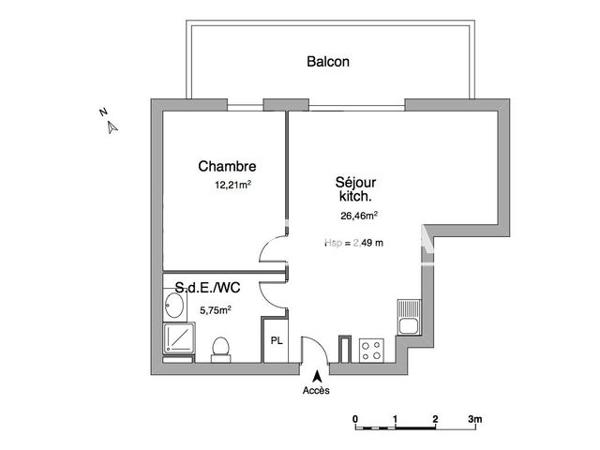 Location Appartement 2 pièces 44.42 m² - 190 RUE NELSON MANDELA Saint Julien En Genevois 74160