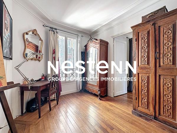 Appartement deux pièces 42 m² Batignolles rue Jacquemont calme sur cour - cave et remise 4e étage