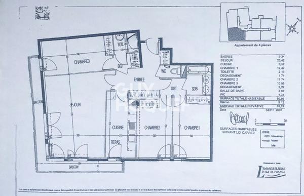 Appartement à vendre de 4 pièces de 90.11 m²
