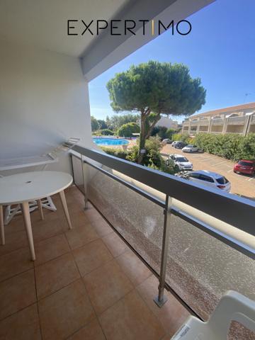 Carnon Plage (34280) \+ de 7% net d'impôt de rentabilité net d'impôt, T2 loueur meublé, entre grande piscine et port de plaisance de